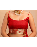 Red Silk Woven Banarasi Saree