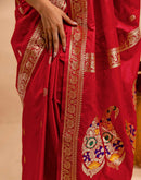 Red Silk Woven Banarasi Saree