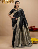 Black Silk Woven Banarasi Saree