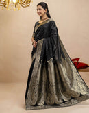 Black Silk Woven Banarasi Saree