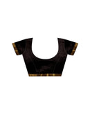 Black Chiffon Printed Saree