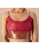 Grey Chanderi Cotton Woven Paithani Saree