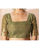 Dusty Mauve Chanderi Cotton Woven Paithani Saree