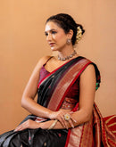 Black Silk Woven Banarasi Saree