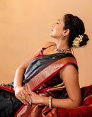 Black Silk Woven Banarasi Saree
