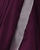 Purple Cotton Woven Saree