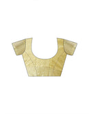 Light Yellow Linen Woven Zari Stripe Saree
