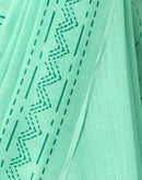 Light Mint Green Linen Printed Saree