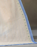 Cream Linen Printed Saree