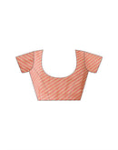 Peach Linen Printed Saree