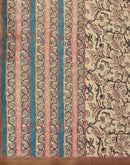 Beige Silk Printed Saree