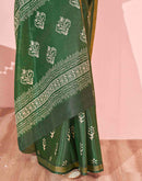 Green Silk Printed Saree