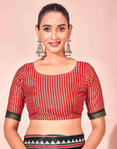 Black Silk Printed Saree