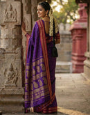 Purple Silk Woven Kanjivaram Saree
