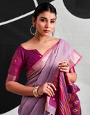 Light Purple Cotton Silk Woven Saree