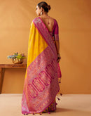 Yellow Silk Woven Kanjivaram Saree