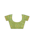 Pista Green Cotton Chanderi Woven Saree