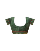 Dusty Pista Green Georgette Printed Lace Saree