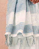 White Linen Woven Border Saree