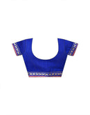 Blue Chiffon Bandhani Printed Saree
