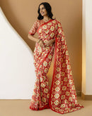 Ready To Wear Multicoloured Silk Printed Saree