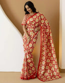 Ready To Wear Multicoloured Silk Printed Saree