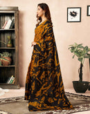 Ready To Wear Yellow Cotton Printed Saree