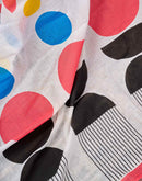Ready To Wear White Cotton Printed Saree With Pocket
