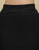 Black Lycra Plain Elastic Waist Shapewear