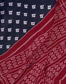 Ready To Wear Navy Blue Cotton Printed Saree