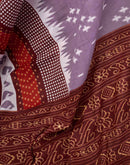Ready To Wear Dusty Lavender Cotton Printed Saree