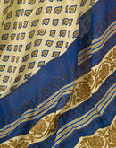Ready To Wear Cream Cotton Printed Saree