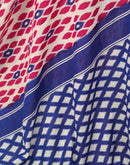 Ready To Wear Beige Cotton Printed Saree With Pocket