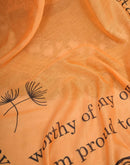 Ready To Wear Light Orange Linen Printed Saree