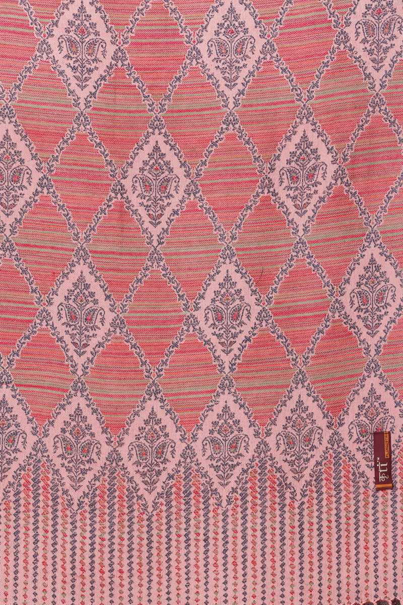 KRITI Diamond Design Woollen Peach Color Stole For Girl