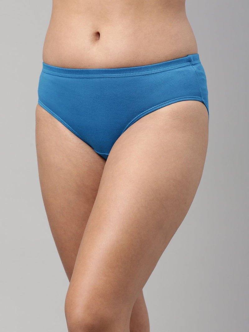Amelie 101 Solid Soft Cotton Hipster Panty for Women - Assorted Colours AS01