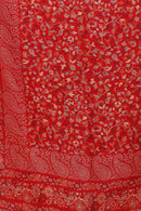 KRITI Allover Floral Woollen Maroon Stole For Girl