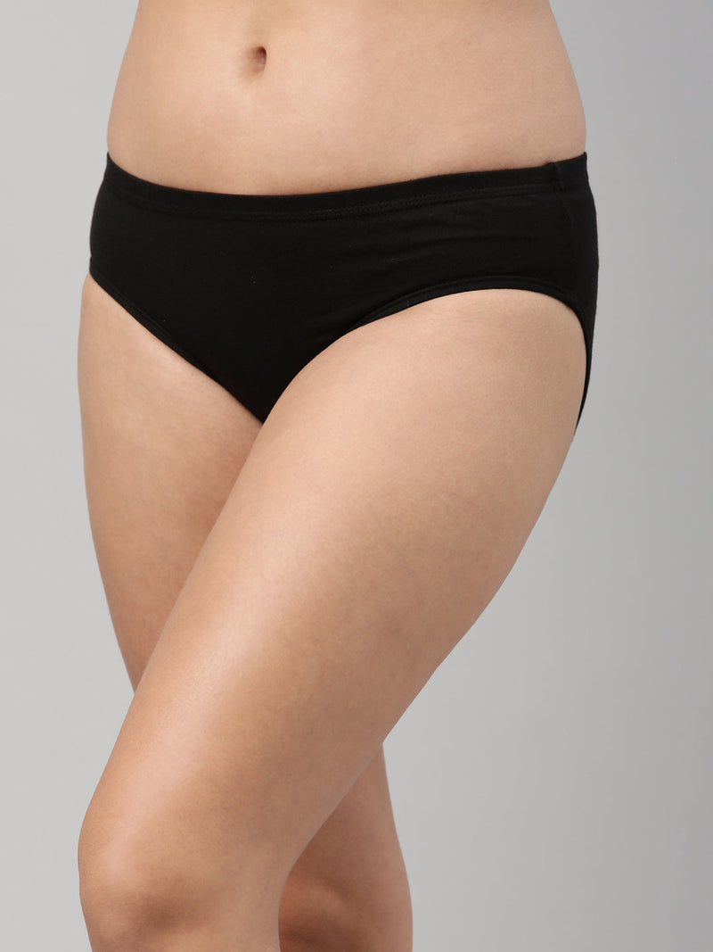 Amelie 101 Solid Soft Cotton Hipster Panty for Women - Assorted Colours AS02
