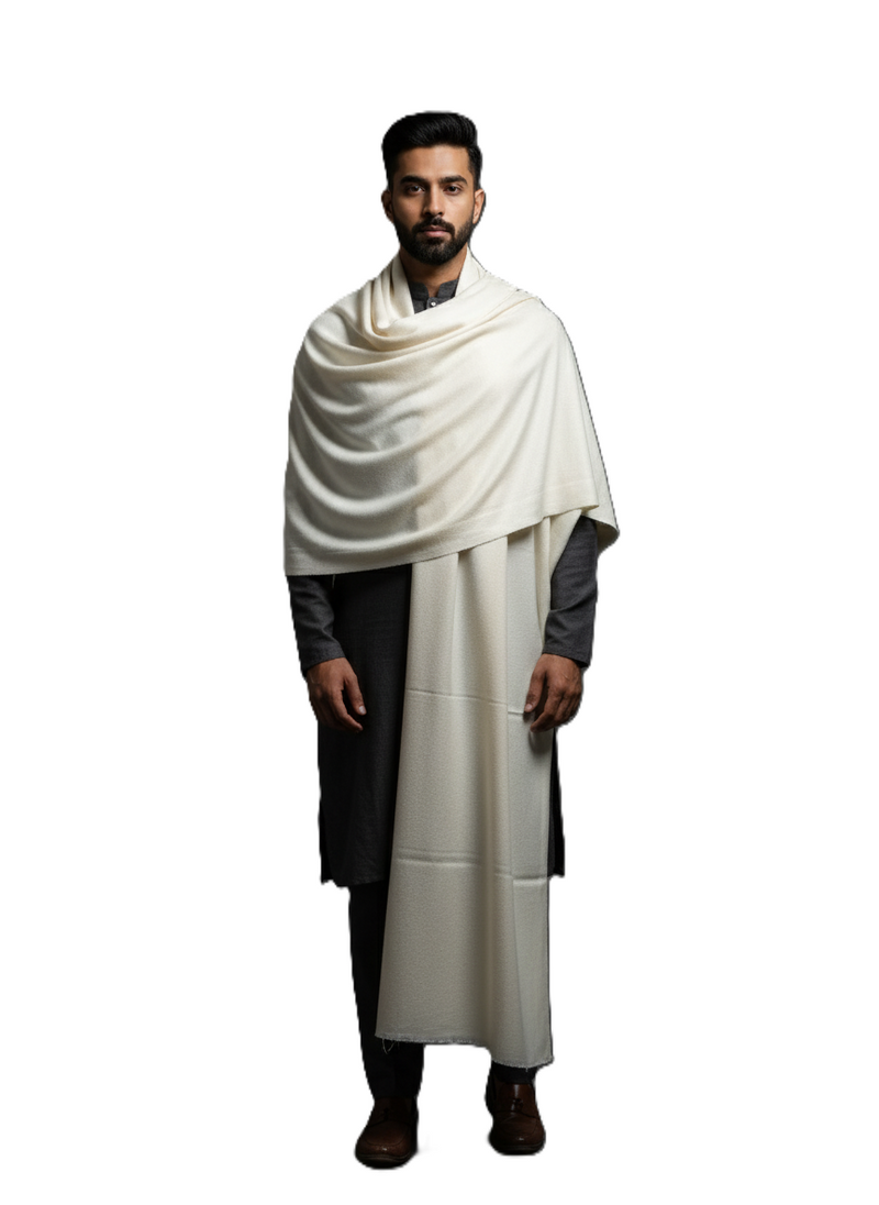 KRITI Woolen Plain Lohi Cream Color For Male