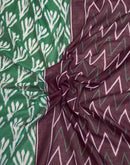 Ready To Wear Green Cotton Printed Saree