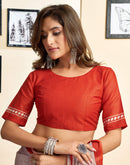 Ready To Wear Beige Cotton Printed Saree With Pocket