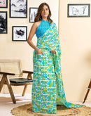Ready To Wear Multicoloured Cotton Printed Saree With Pocket