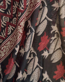 Ready To Wear Grey Linen Printed Saree