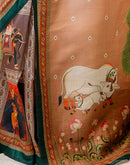 Ready To Wear Multicoloured Silk Printed Saree