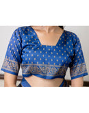 Ready To Wear Beige Silk Printed Saree