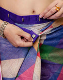 Ready To Wear Multicoloured Cotton Printed Saree