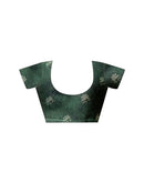 Ready To Wear Dusty Green Cotton Printed Saree