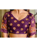 Ready To Wear Light Pink Linen Printed Saree
