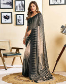 Ready To Wear Light Beige Chinnon Printed Saree