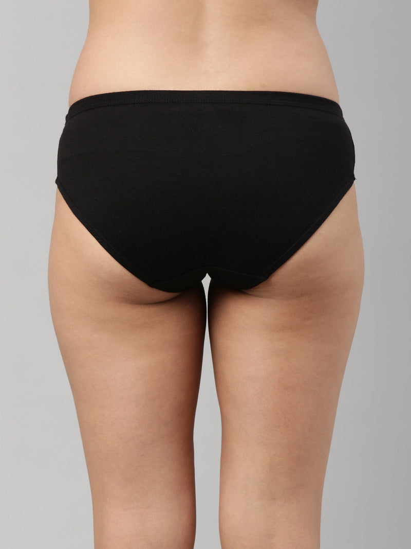 Amelie 101 Solid Soft Cotton Hipster Panty for Women - Assorted Colours AS03